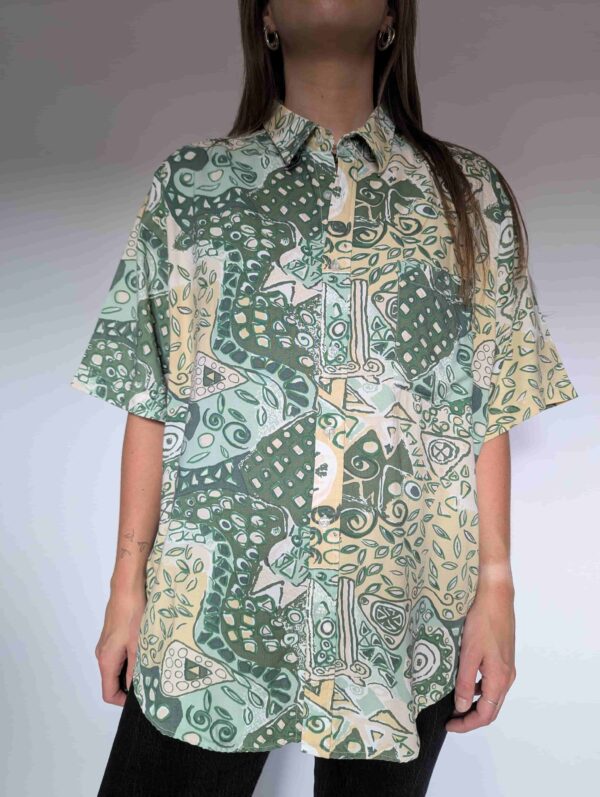 Gecko green - vintage blouse - 03