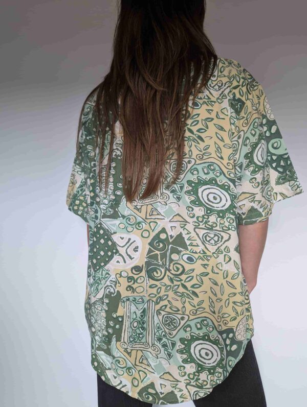 Gecko green - vintage blouse - 04