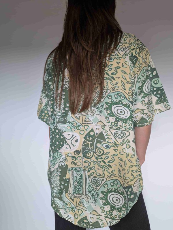 Gecko green - vintage blouse - 04
