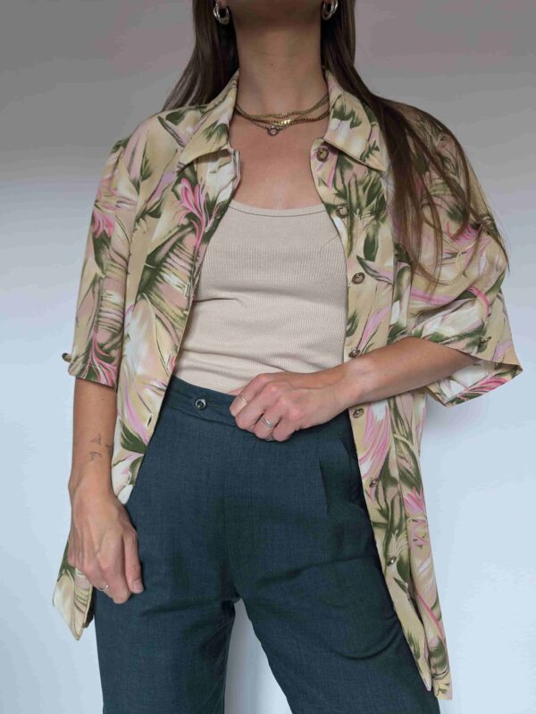 Palm pleasure - vintage blouse - 01