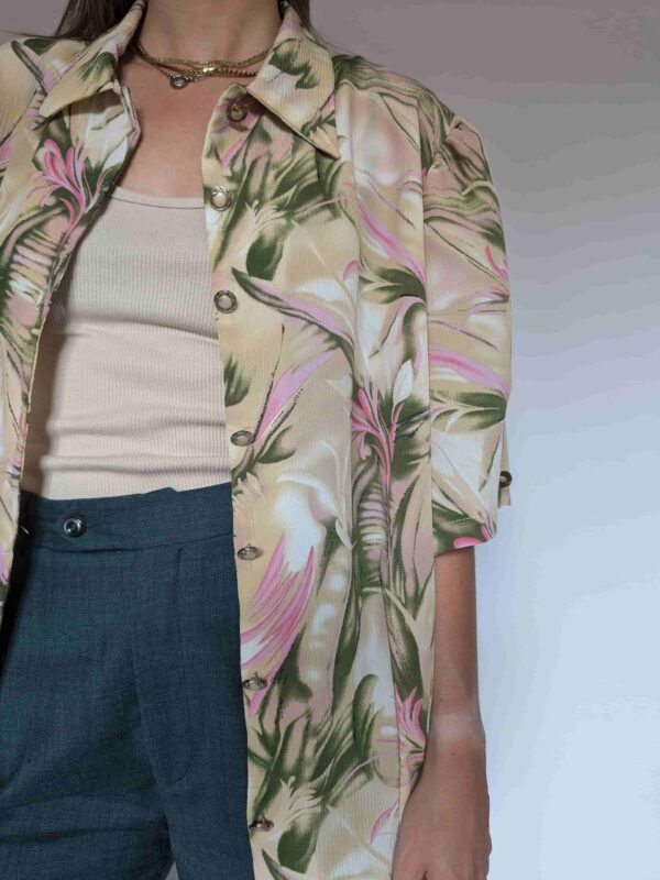 Palm pleasure - vintage blouse - 02