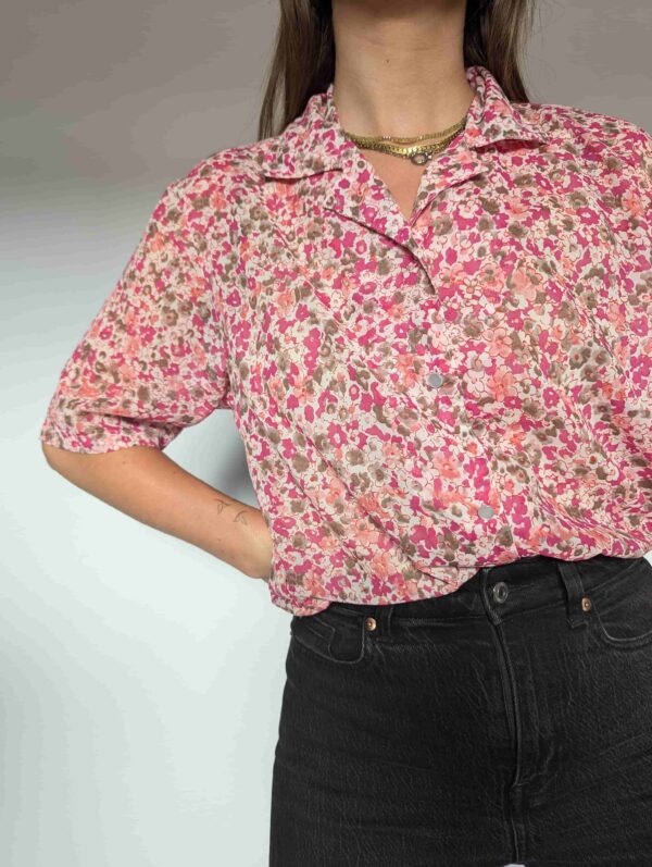 Pleasure in pink - vintage blouse - 03