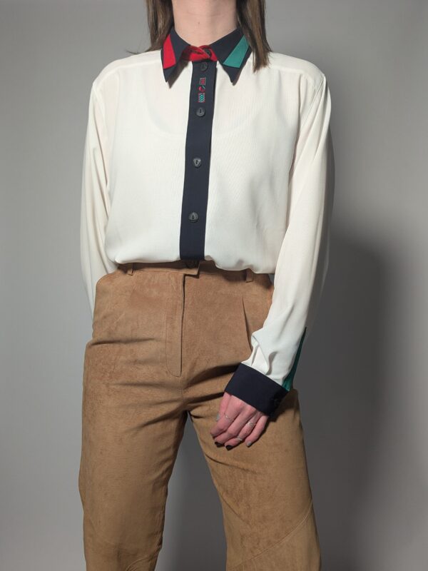Classic contrast - blouse - 01