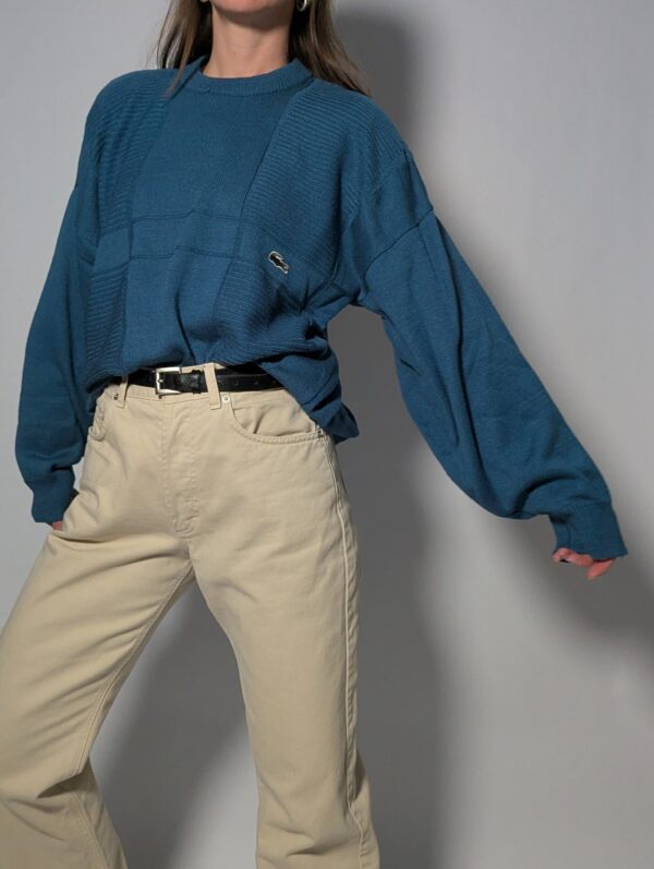 Vintage Lacoste blauwe trui