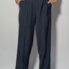 Vintage pantalon in een diepe teal tint