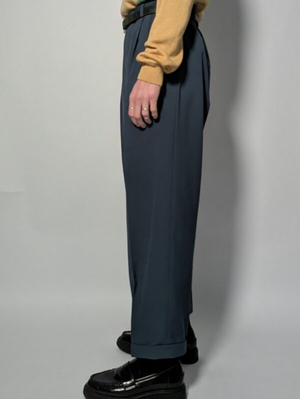 Vintage pantalon in een diepe teal tint