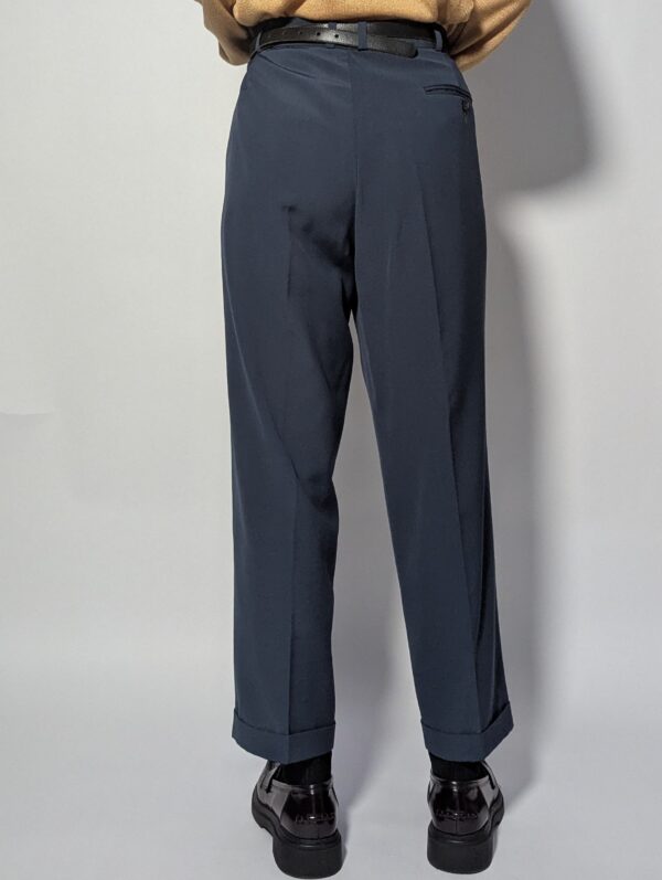 Vintage pantalon in een diepe teal tint