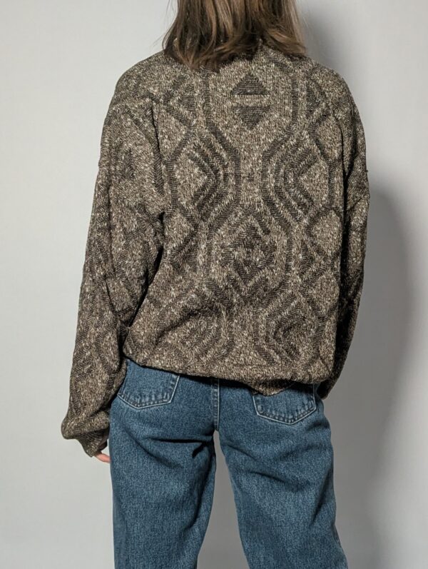 Vintage trui met een reliëfachtig patroon en een zachte, volumineuze knit