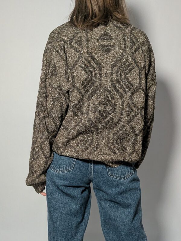 Vintage trui met een reliëfachtig patroon en een zachte, volumineuze knit