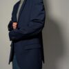 Vintage navy blazer met klassieke tailoring