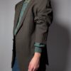Vintage Hugo Boss olijfgroene blazer met strakke tailoring