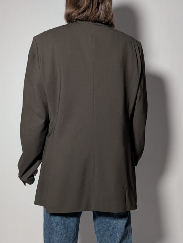 Vintage Hugo Boss olijfgroene blazer met strakke tailoring