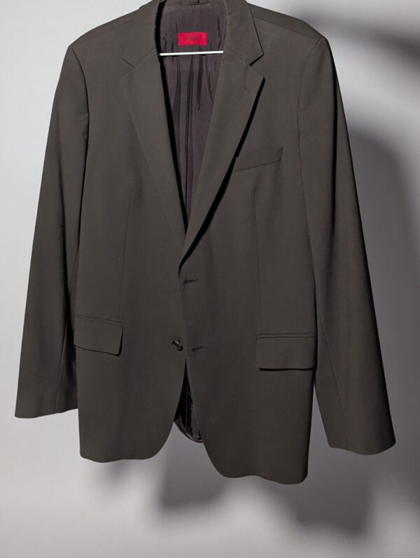 Vintage Hugo Boss olijfgroene blazer met strakke tailoring