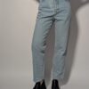 Vintage lichtblauwe high waist jeans met rechte pijp