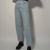 Vintage lichtblauwe high waist jeans met rechte pijp
