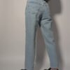 Vintage lichtblauwe high waist jeans met rechte pijp