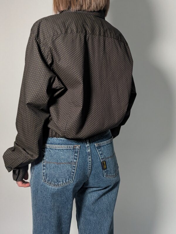 Upcycled vintage blouse met micro-print en elastische zoom – (RE)MADE BY LOT