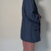 Cobalt line 03 Vintage kobaltblauwe blazer met rechte oversized pasvorm en klassieke tailored details.