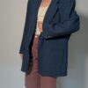Cobalt line 04 Vintage kobaltblauwe blazer met rechte oversized pasvorm en klassieke tailored details.