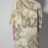 Vintage blouse met korte mouwen in crème, zand en taupe met abstracte waterverfachtige print.