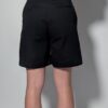City short 05 Vintage donkerblauwe short met hoge taille, steekzakken en rechte pasvorm.