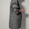 Steel line 03 Vintage grijze blazer met fijne krijtstreep, klassieke revers en rechte licht oversized pasvorm.